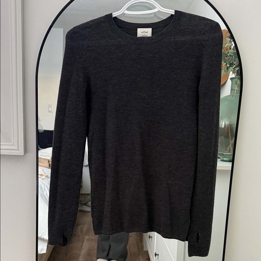 Wilfred Dark Gray Crewneck Sweater